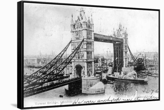 Tower Bridge, London, 1903-Valentine-Framed Stretched Canvas