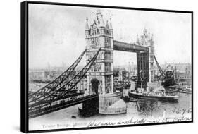 Tower Bridge, London, 1903-Valentine-Framed Stretched Canvas