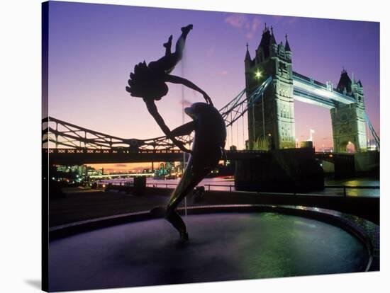 Tower Bridge, London, England, UK-Peter Adams-Stretched Canvas