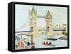Tower Bridge, London-Gillian Lawson-Framed Stretched Canvas