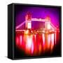 Tower Bridge Night, London-Tosh-Framed Stretched Canvas
