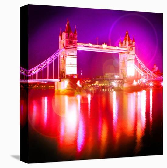 Tower Bridge Night, London-Tosh-Stretched Canvas
