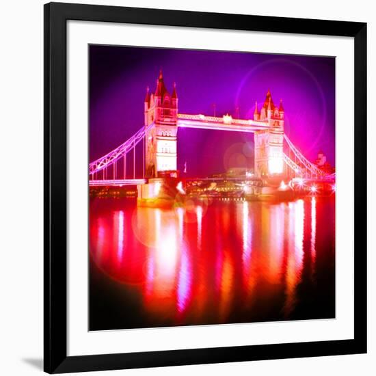 Tower Bridge Night, London-Tosh-Framed Art Print