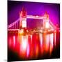 Tower Bridge Night, London-Tosh-Mounted Art Print