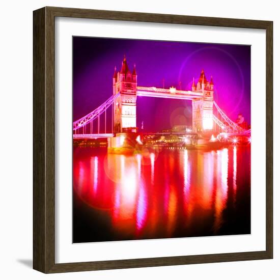 Tower Bridge Night, London-Tosh-Framed Art Print