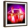 Tower Bridge Night, London-Tosh-Framed Art Print