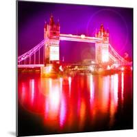 Tower Bridge Night, London-Tosh-Mounted Art Print