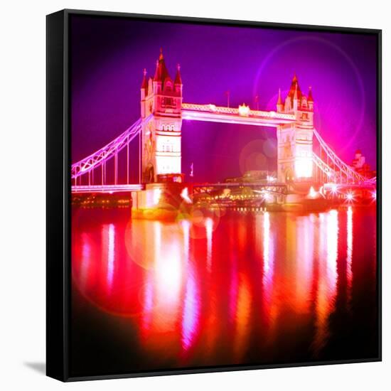 Tower Bridge Night, London-Tosh-Framed Stretched Canvas