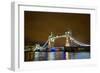 Tower Bridge on the Thames, Brightly Light at Night, London. Uk-Richard Wright-Framed Photographic Print