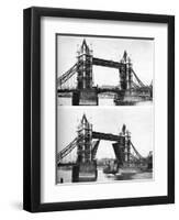 Tower Bridge Open and Closed, London, 1926-1927-McLeish-Framed Premium Giclee Print