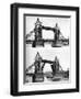 Tower Bridge Open and Closed, London, 1926-1927-McLeish-Framed Giclee Print