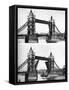 Tower Bridge Open and Closed, London, 1926-1927-McLeish-Framed Stretched Canvas