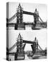 Tower Bridge Open and Closed, London, 1926-1927-McLeish-Stretched Canvas