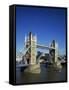 Tower Bridge Open, London, England, United Kingdom-Adina Tovy-Framed Stretched Canvas