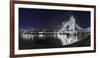 Tower Bridge over the Thames by Night, London, England, Great Britain-Axel Schmies-Framed Photographic Print