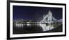 Tower Bridge over the Thames by Night, London, England, Great Britain-Axel Schmies-Framed Photographic Print