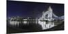 Tower Bridge over the Thames by Night, London, England, Great Britain-Axel Schmies-Mounted Photographic Print