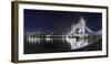 Tower Bridge over the Thames by Night, London, England, Great Britain-Axel Schmies-Framed Photographic Print