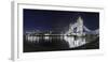 Tower Bridge over the Thames by Night, London, England, Great Britain-Axel Schmies-Framed Photographic Print