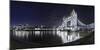 Tower Bridge over the Thames by Night, London, England, Great Britain-Axel Schmies-Mounted Photographic Print