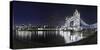 Tower Bridge over the Thames by Night, London, England, Great Britain-Axel Schmies-Stretched Canvas