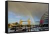 Tower Bridge Rainbow-Charles Bowman-Framed Stretched Canvas