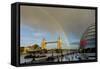 Tower Bridge Rainbow-Charles Bowman-Framed Stretched Canvas