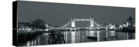 Tower Bridge Reflections-John Harper-Stretched Canvas