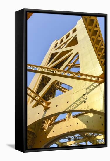 Tower Bridge, Sacramento, California-demerzel21-Framed Stretched Canvas