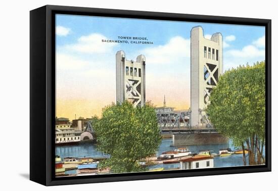 Tower Bridge, Sacramento, California-null-Framed Stretched Canvas