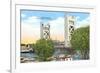 Tower Bridge, Sacramento, California-null-Framed Premium Giclee Print