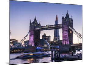 Tower Bridge, Shard and City Hall, London, England, United Kingdom, Europe-Charles Bowman-Mounted Photographic Print