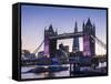 Tower Bridge, Shard and City Hall, London, England, United Kingdom, Europe-Charles Bowman-Framed Stretched Canvas