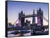 Tower Bridge, Shard and City Hall, London, England, United Kingdom, Europe-Charles Bowman-Framed Stretched Canvas