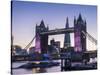 Tower Bridge, Shard and City Hall, London, England, United Kingdom, Europe-Charles Bowman-Stretched Canvas