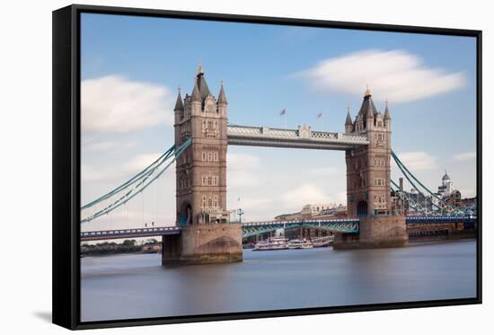 Tower Bridge, Thames River, London, England-null-Framed Stretched Canvas