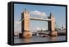 Tower Bridge, Thames River, London, England-null-Framed Stretched Canvas