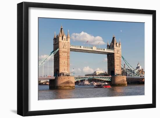 Tower Bridge, Thames River, London, England-null-Framed Photographic Print