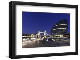 Tower Bridge, the Scoop, Amphitheatre, City Hall, Greater London Authority-Axel Schmies-Framed Photographic Print