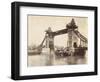 Tower Bridge under Construction, London, C1893-null-Framed Giclee Print