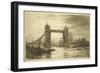 Tower Bridge Viewed from the River Thames, London, C1894-1931-William Lionel Wyllie-Framed Giclee Print