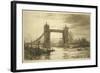 Tower Bridge Viewed from the River Thames, London, C1894-1931-William Lionel Wyllie-Framed Giclee Print