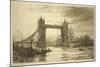 Tower Bridge Viewed from the River Thames, London, C1894-1931-William Lionel Wyllie-Mounted Giclee Print