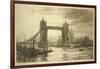 Tower Bridge Viewed from the River Thames, London, C1894-1931-William Lionel Wyllie-Framed Giclee Print