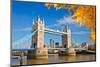 Tower Bridge with Autumn Leaves, London-sborisov-Mounted Photographic Print