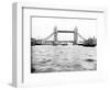 Tower Bridge with Bascules Closed and Barges Passing under at High Water, London, C1905-null-Framed Photographic Print