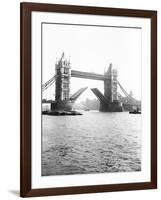 Tower Bridge with Bascules Open, London, C1905-null-Framed Photographic Print