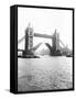 Tower Bridge with Bascules Open, London, C1905-null-Framed Stretched Canvas