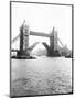 Tower Bridge with Bascules Open, London, C1905-null-Mounted Premium Photographic Print