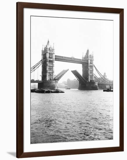 Tower Bridge with Bascules Open, London, C1905-null-Framed Photographic Print